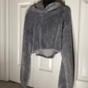 Gray Crop top sweater